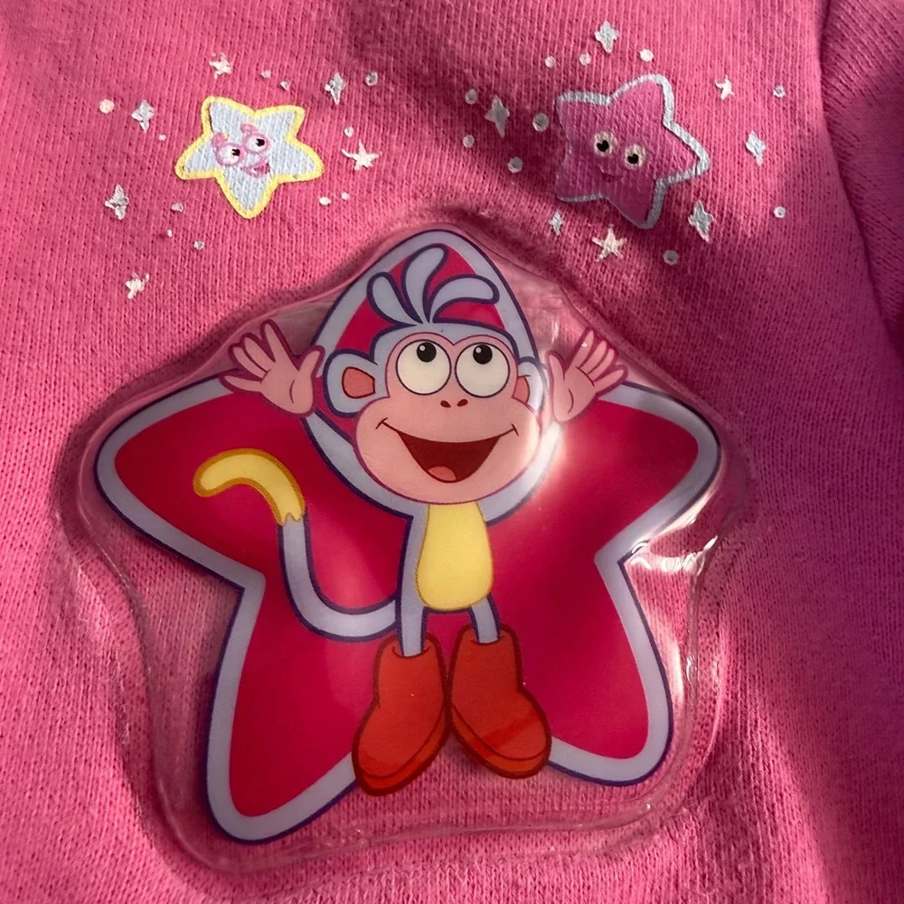 Vintage Y2K Nickelodeon Dora The Explorer Full Zip Sweatshirt Hoodie Girls 2T